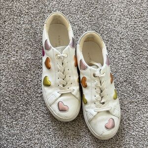 Kurt Geiger White Sneakers with Multicolor Heart Details